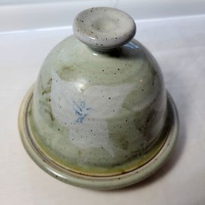 GARLIC ROASTER HANDMADE POTTERY TWO PIECES